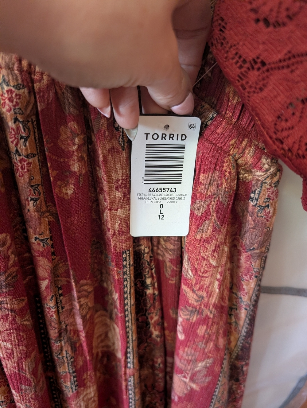 Torrid Festi Crochet Trim Maxi Dress - Picture 7 of 8